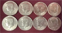 8 Kennedy Bicentennial Half Dollars D Mont