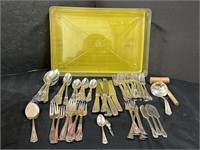 Assortment of Cutlery with Clear Plastic Bucket