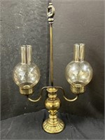 Vintage Double Brass Candle Holder