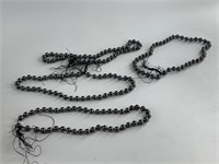 4  16" Strands of heavy hematite beads