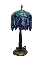 Tiffany Style Wisteria  Stained Glass Table Lamp