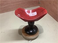 Red Candy Dish on pedestal