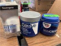 CeraVe, neutragena with retinol