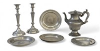 GROUP OF PEWTER