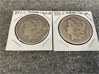 1883-O and 1897-O Morgan Dollars