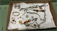 Assorted Necklaces, Pins, Earrings