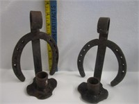 HORSE SHOE CANDLE HOLDERS