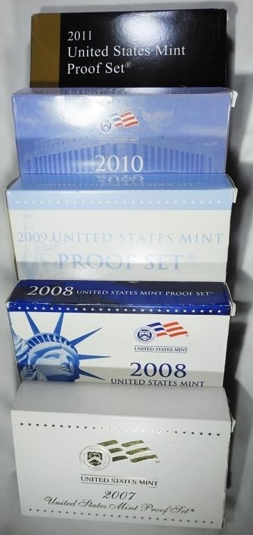 2007-2011 U.S. MINT PROOF SETS