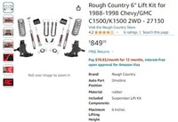 B4000 Rough Country 6 Lift Kit for Chevy