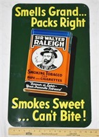 VINTAGE SIR WALTER RALEIGH TOBACCO METAL SIGN