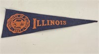Vintage 1950’s Univ. Illinois Felt Pennant