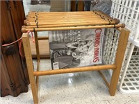 Vintage wooden magazine display rack -15" tall