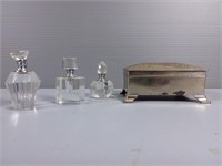 HKK Trinket Box & Vintage Perfume Bottles