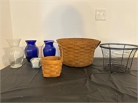 Longerberger baskets, vases, etc