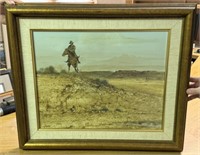 Western Framed Watercolor