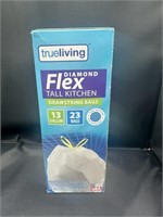 TrueLiving 13gal Flex Drawstring Trash Bags 23ct