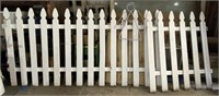 White picket fence 4' tall (1-95" & 1-39") &