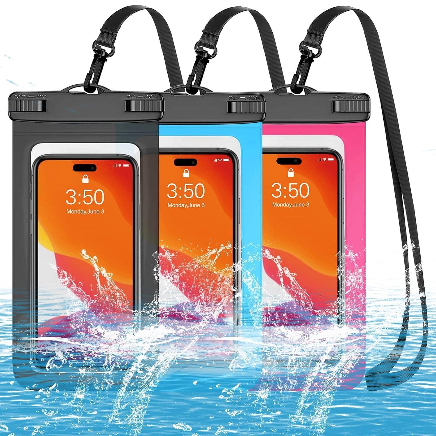 3 Pack Multicolor Waterproof Case x3