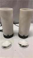 2 Cylindrical End Table Lamps Q12C