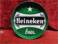 Vintage 11.5" Heineken Beer tray sign.