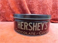 1930's Hersey Chocolate Coca tin 12" w/lid.
