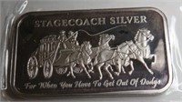 1 oz Stagecoach Segmented 1/4 HTF Silver Bar