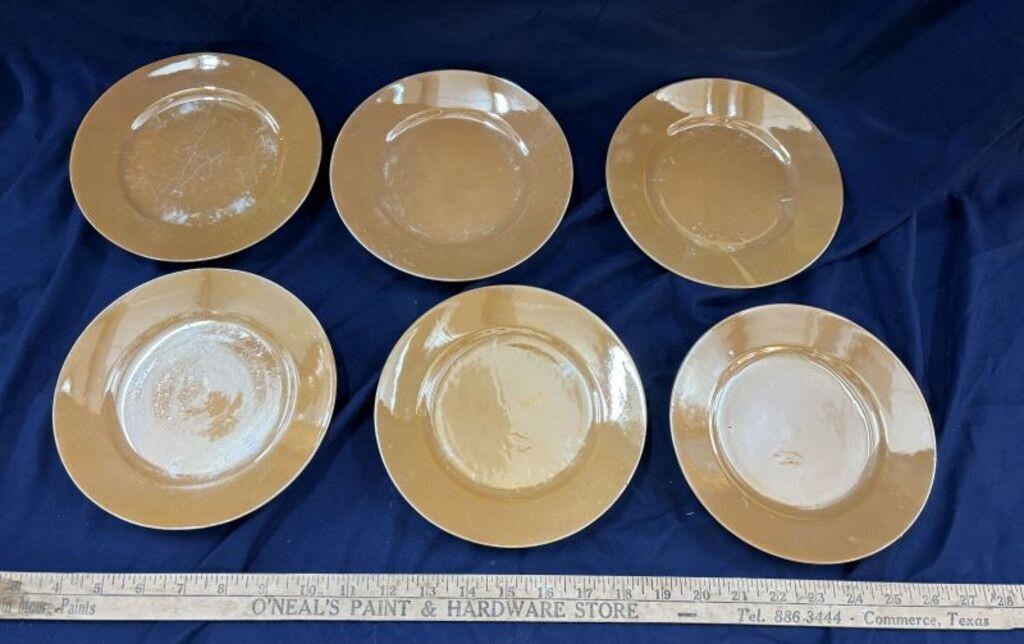 6 Vtg. Lustreware Bread/Dessert Plates