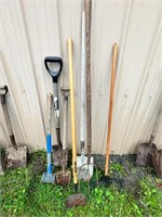 Yard Tools 2 Pitch Fork, Sledges