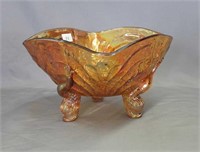 Diving Dolphins square shaped bowl - marigold