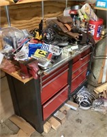 Craftsman 5' workbench and contents