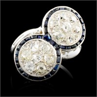 14K Gold 1.01ct Sapphire & 1.48ctw Diamond Ring