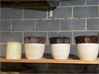 Vintage (4) Pottery Crocks
