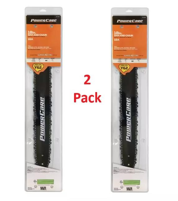 2 Pack Power Care 18A Bar and Chain Combo