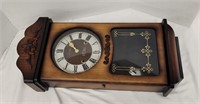 Vintage Cotrin 30 Day wall mount Clock. 11"x25"x6"