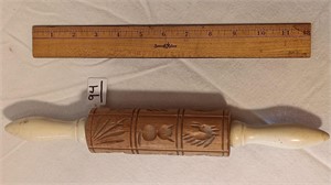 Old Wooden Carved Rolling Pin!