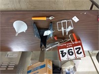 Assorted Items: hand held mixer, scoop holder,