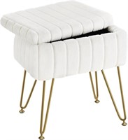 Greenstell Vanity Stool Chair Faux Fur with