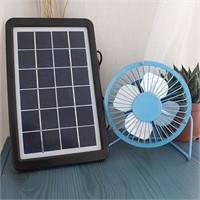 1 Set of Rechargeable Solar Powered Cooling Fan