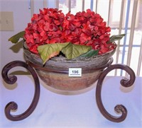 Metal/Glass Floral Container;