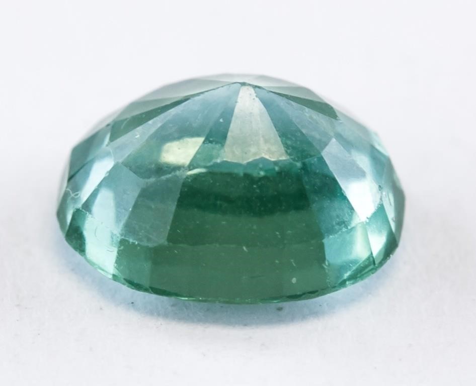 6.90ct Oval Cut Green Sapphire GGL Certificate