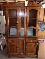 Lighted China Hutch w/Glass shelves