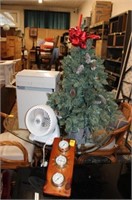 Fan, Shredder, Barometer, Small Christmas Tree