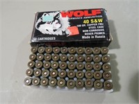 WOLF 50 COUNT 40 S&W 180 GR COPPER AMMO