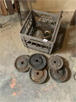 STEEL WEIGHTS AND CRATE