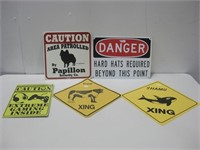 Assorted Novelty Signs Widest 14"x 10"