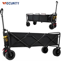 N2279  Vecukty Large Folding Garden Cart, Black"