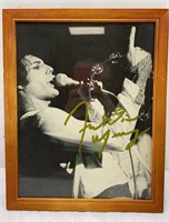 9.5x12in- Framed print autographed by  Freddie