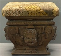 Carved Wood Foot Stool
