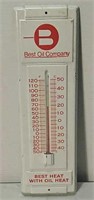 Best Oil Company Tin Thermometer