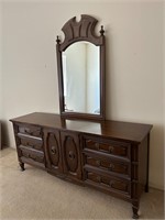 Dixie Dresser with Attached Mirror
